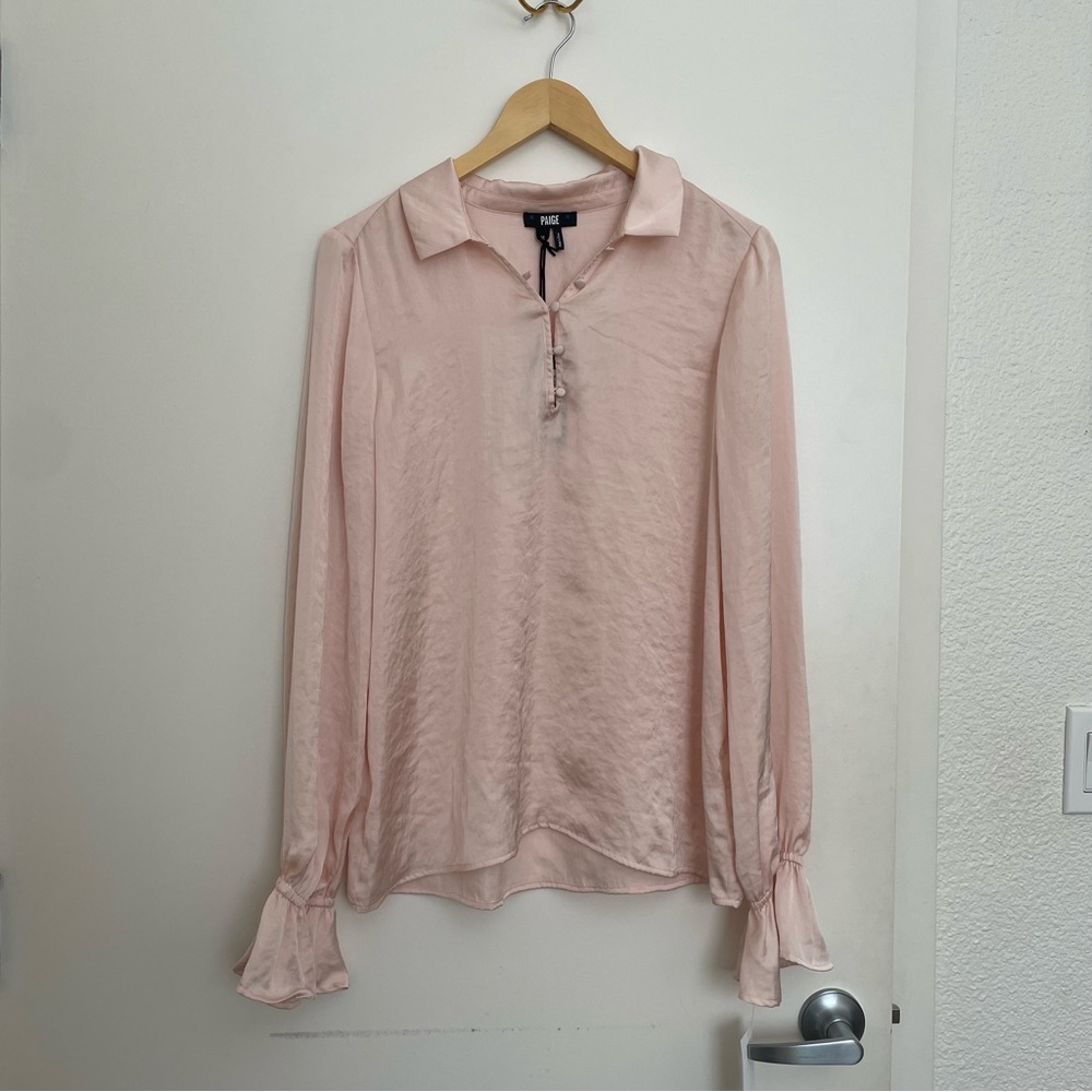 PAIGE Resa Cream/Pink Blouse